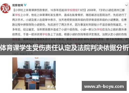 体育课学生受伤责任认定及法院判决依据分析