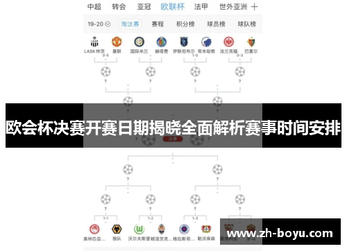 欧会杯决赛开赛日期揭晓全面解析赛事时间安排